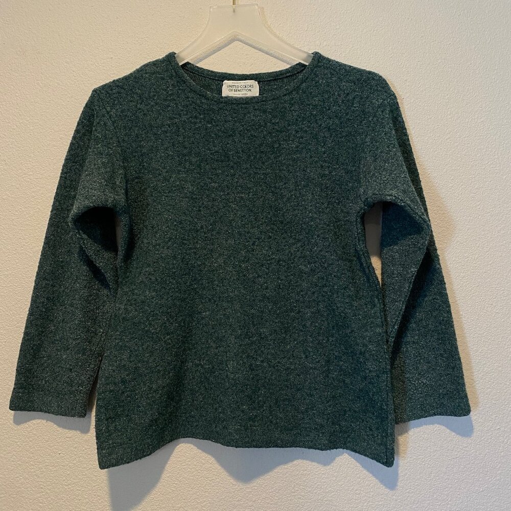 Vintage United Colors‎ of Benetton Green Wool Blend Sweater Small Italy